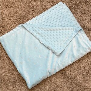 Soft Blue Starry Baby Blanket
